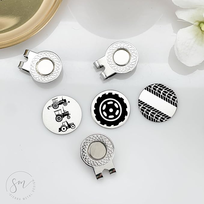 Farm Golf Ball Markers Set of 3 – Tractors,Wheel,Tire Marks-Golf Ball Markers Valentines Day Christmas Birthday Love Golf FBA-FARM-3-GOLF