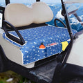 Golf Cart Seat Covers, Universal Golf Cart Seat Towel Blanket with 4 Front Pockets & Nonskid Bottom Fits for EZGO, Yamaha, Club Car and More 2 Person Seats Golf Carts