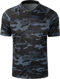 TAPULCO Mens Collarless Golf Shirts Short Sleeve Dry Fit Stretch Casual Breathable Lightweight Tshirts