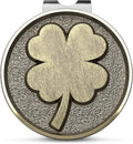K9King Lucky 4 Leaf Clover Golf Ball Marker and Magnetic Golf Hat Clip | Putting Green Golf Accessories for Men and Women | Unique Shamrock Golf Balls Marker Gift | Ideal Gift Ideas