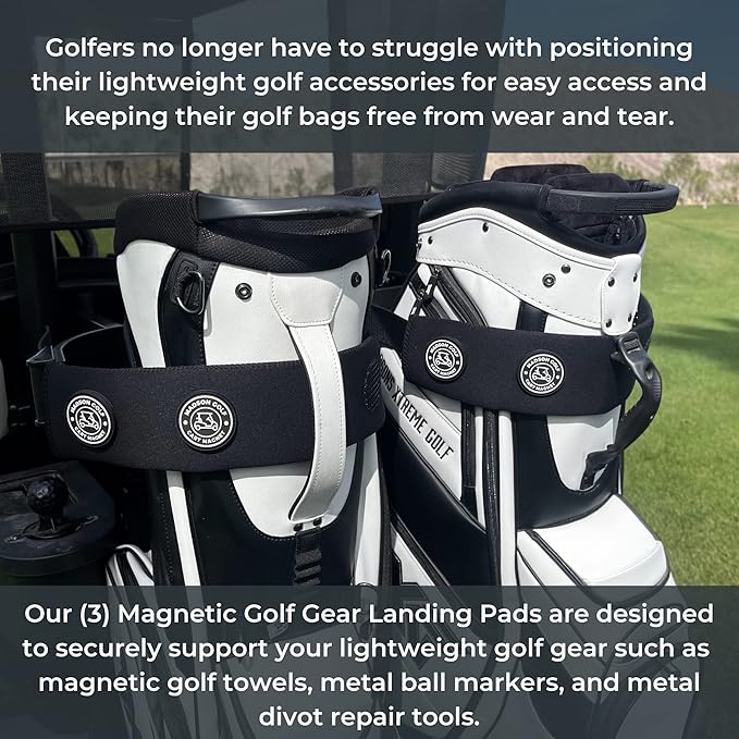 Magnetic Golf Cart Sleeve Utility Strap - Securely Attach Lightweight Golf Accessories to Your Cart with Powerful Magnets and Durable Design