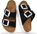 Project Cloud Genuine Leather Platform Sandals Women Footwear - Wedge Chunky Sandals Womens sandals with Memory Foam Insole and Cork Footbed (GREECECHUNKY)
