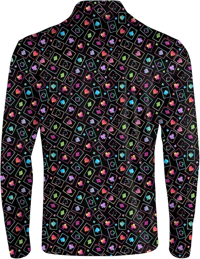Men's Long Sleeve Golf Shirt Quick Dry 3 Button Work Fishing Outdoor Casual Collar Shirt