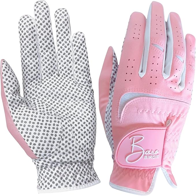 Golf Gloves Both Hands Women's 1 Pair Lightweight Non-Slip Silicone Extra Grip All Weather Girls Ladies Sports Tennis