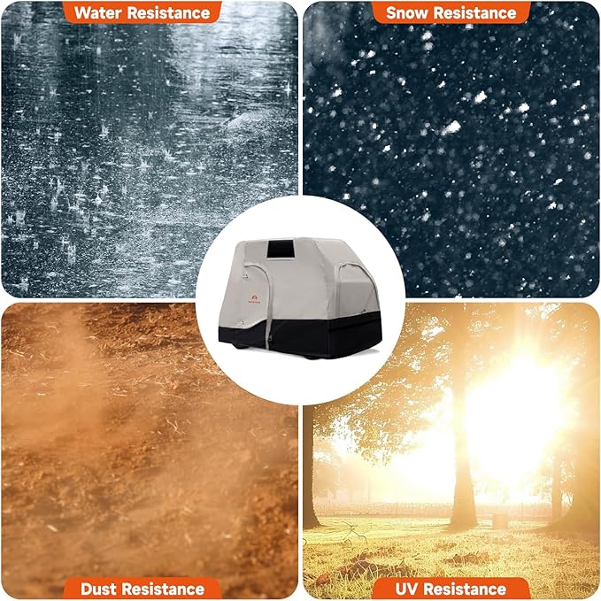 Roastove Golf Cart Cover, 420D PU Whaterproof, Universal Fits for Most Brand 2+2 Passenger Car, All Weather Outdoor Protection Weatherproof