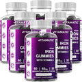 Vitamatic Iron 65 mg Gummies Supplement for Women & Men - 60 Vegan Gummies - Great Tasting Iron Gummy Vitamins with Vitamin C (6)