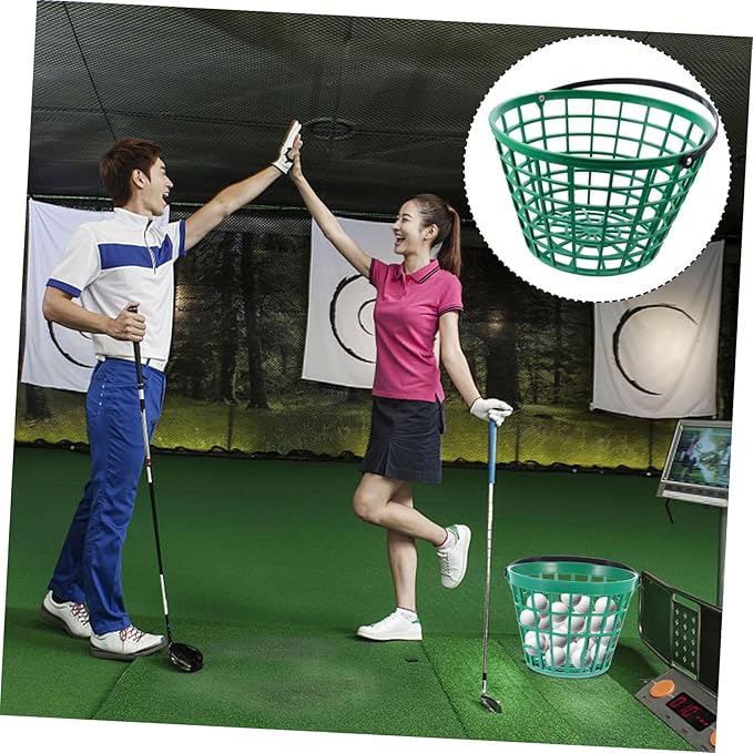 Garneck 1pc Golf Basket bucket with handle Golfball Container with Handle accessories gadgets for kids holder driving range baskets range buckets plastic large nylon child storage appendix