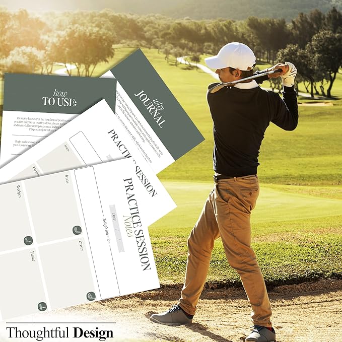 Maximize Your Practice, Track Progress, and Elevate Your Golf Game with Research-Backed Strategies, Stylish Leather Design, Track Club Yardages