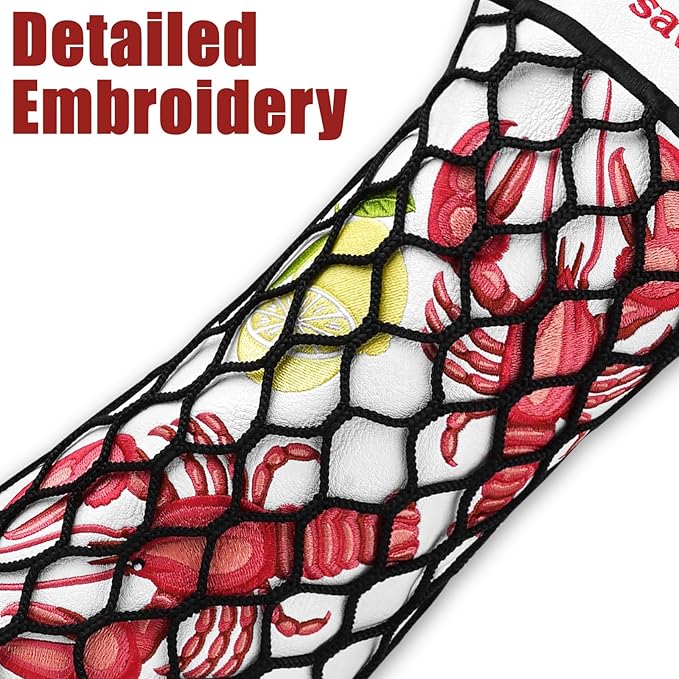 Craftsman Lobster Golf Club Head Covers Funny Golf Headcovers for Driver Fairway Utility/Hybrid Woods Headcovers Putter Headcover for Blade