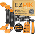 EZPIK Classic 40" Flexible Folding Grabber Tool for Elderly + Magnets, Reacher for Disabled & Seniors Heavy Duty Rotating Grippers for Reaching Underneath, Trash Grabbers & Pickers for Mobility 2-Pack
