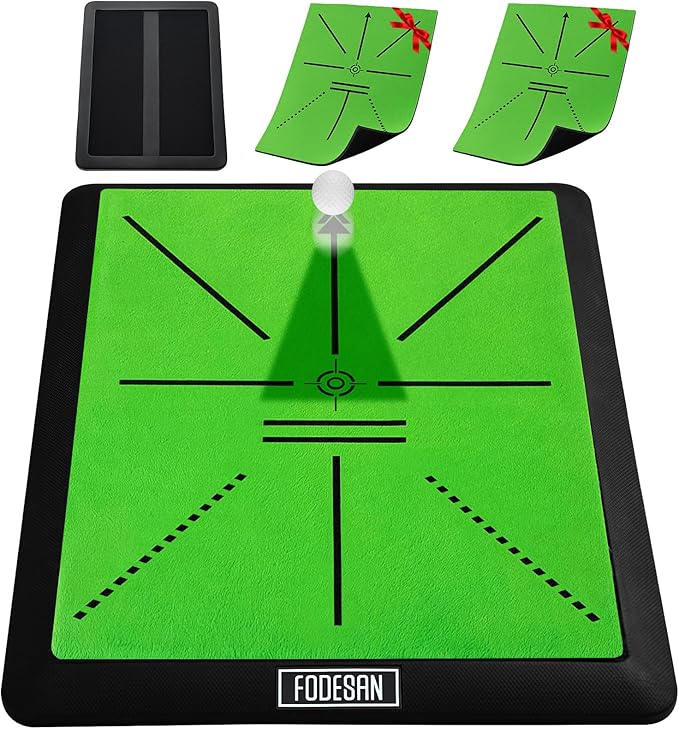 Golf Hitting Mat – Practice Mat with Swing Path Feedback & Impact Detection – Indoor/Outdoor Use – Golf Swing Trainer for Home Training – Gift for Golfers, Beginners & Pros