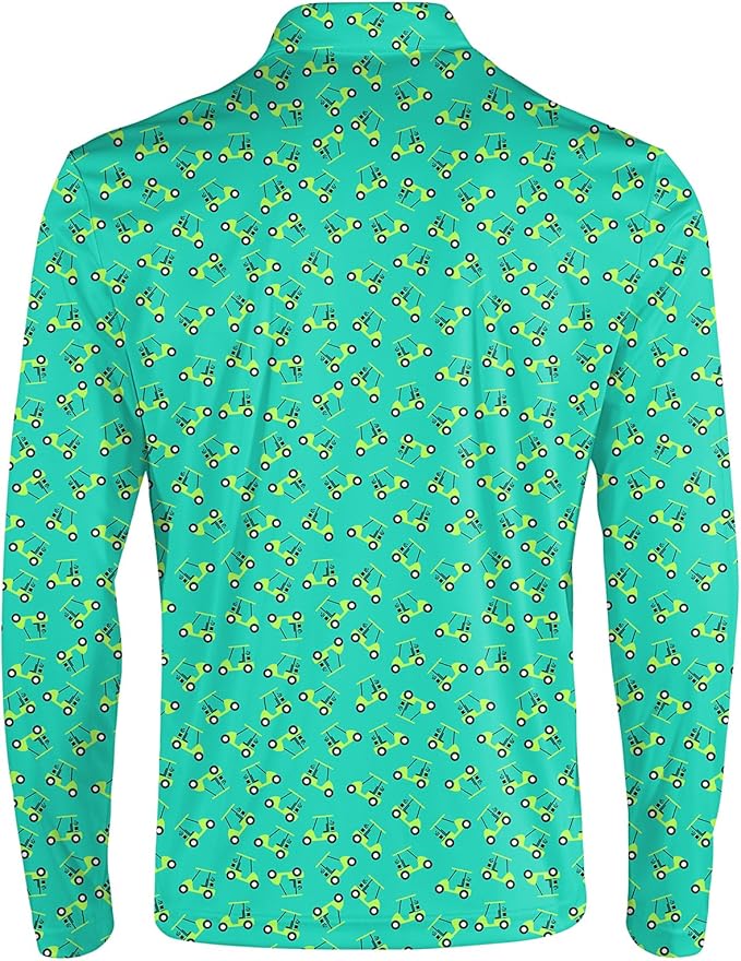 Men's Long Sleeve Golf Shirt Quick Dry 3 Button Work Fishing Outdoor Casual Collar Shirt