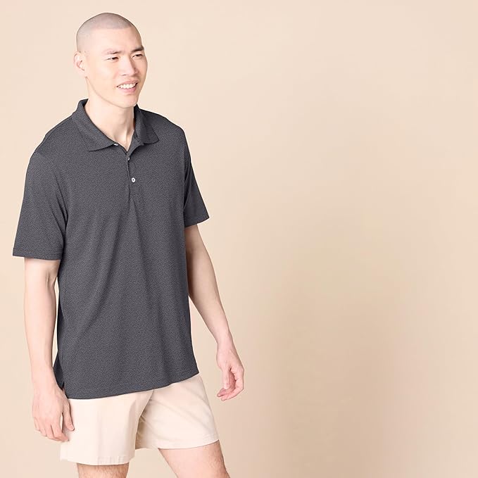 Amazon Essentials Mens Golf Polo Shirt, Moisture-Wicking Quick Dry, Short Sleeve
