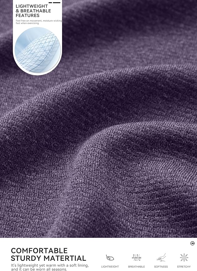 Obla Golf Quarter Zip Pullover for Men Mock Neck Sweatshirt Lightweight Sun Protection Men's Long Sleeve Golf Shirt