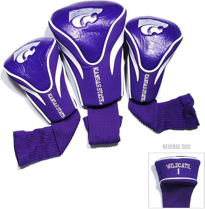 Team Golf NCAA Numbered 1, 3, & X, Fits Oversized Drivers, Utility, Rescue & Fairway Clubs, Velour Lined for Extra Club Protection