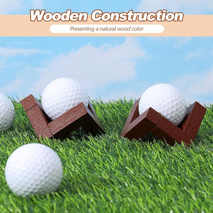 Golf Ball Display Holder 1.97 Inch Wooden Golfball Display Stand Baseball Rack Case for Souvenir Collections Tabletop Desk Decor Men Golf Enthusiasts(1 Pcs,Walnut Color)