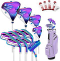 PGM Lady Golf Club Set NSR 12-Piece – Complete Right Handed Set with Lightweight Graphite Shafts, Forged Titanium Driver, Stand Bag – Ideal for Beginner & Intermediate Women Golfers
