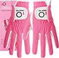 FINGER TEN Womens Golf Glove Right Handed Golfer Left Hand Rain Grip Hot Wet All Weather Value 2 Pack, Golf Gloves Breathable Flexible for Ladies Women