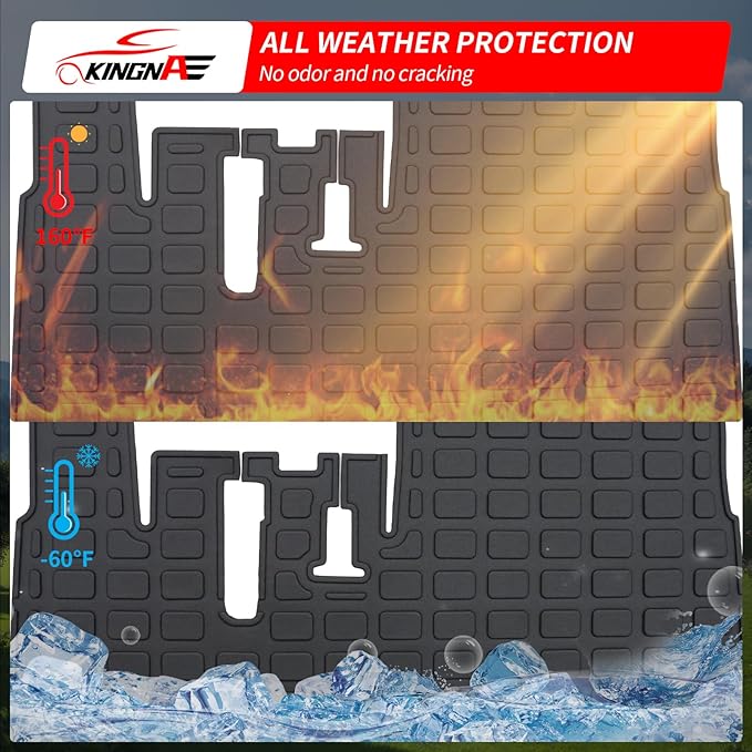 Floor Mats Compatible with 2007-2016 Yamaha Drive (Gen1)/Adventurer/G29/YDR TPE All Weather Guard Protector for 2015 Drive Accessories