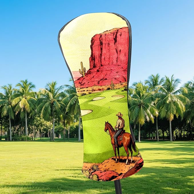 Golf Head Covers Leather Driver Headcover, Premium Golf Club Covers with Anti-Scratch Lining 1/3/5 Wood Head Covers for Golf Clubs for Women Men