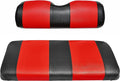 Seat Cover Replacement for Yamaha Drive or G-29 Golf Cart - Front Bench Seat - Premium Marine Vinyl - 5 Panel Stitching - Staple On Installation - Two-Tone Golf Cart Seat Covers (Black & Red)