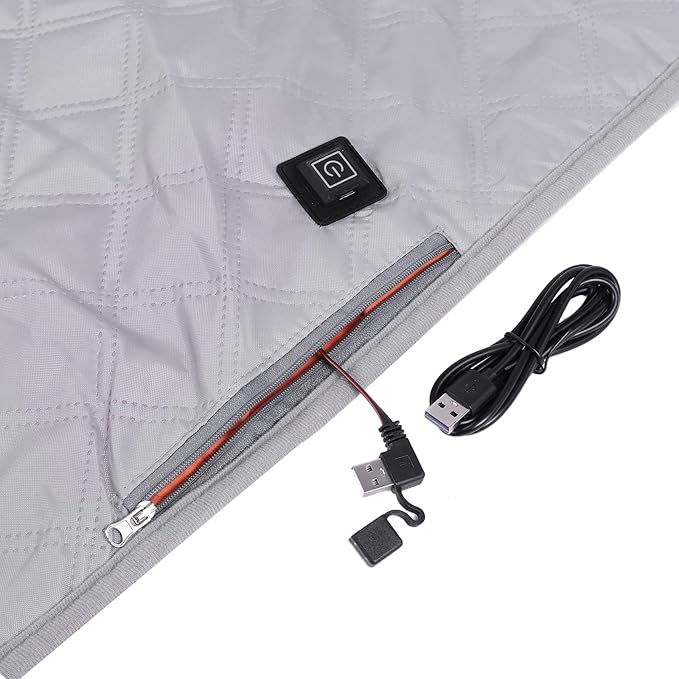 Heated Golf Cart Seat Cover,Non-Slip Winter Golf Cart Seat,Universal Fit, Easy Installation,4 Heating Zones, USB/Type-C Powered, Non-Slip & Waterproof, Ideal Golf Gift for Men