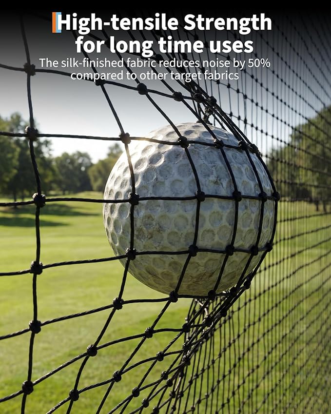 Golf Hitting Nets 10x7.5FT for Driving Real Balls, Indoor & Outdoor Golf Practice Chipping Nets Heavy Duty Swing Training Netting with Targets Cloth and Carrying Bag, for Backyard Home Garage
