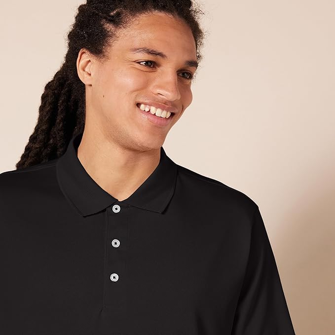 Amazon Essentials Mens Golf Polo Shirt, Moisture-Wicking Quick Dry, Short Sleeve