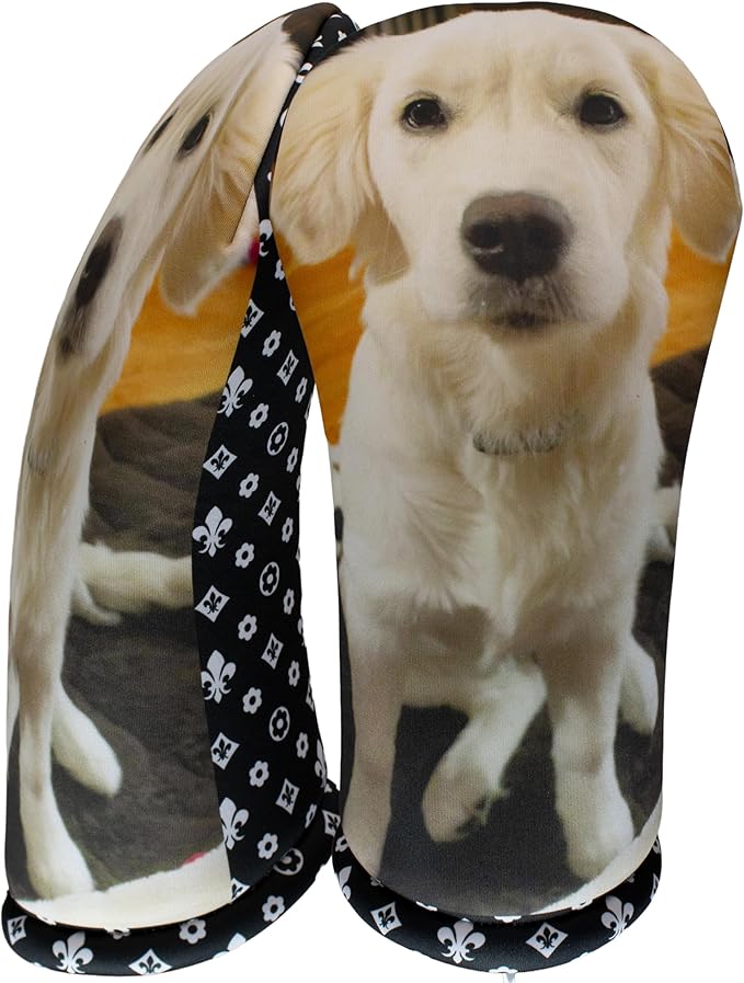 Custom Golf Driver Head Cover for Dogs – Personalized Pet Photo, Name & Text | Dog Lover Golf Gift | USA-Made Driver Headcover with Thick Foam Protection by BeeJos