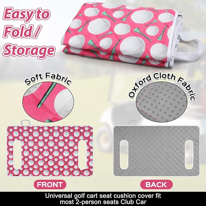 Golf Cart Seat Covers Winter Plush Universal Seat Towel Blanket with Soft Plush Surface for 2 Person Seats Golf Cart Accessories, 49.7"x 28.8"