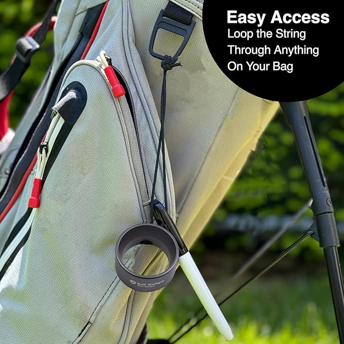 Ball Badge Aim Stripe - 360 Degree Golf Ball Line Marker Kit with Golf Bag Attachment for Perfect Alignment and Precision Putting