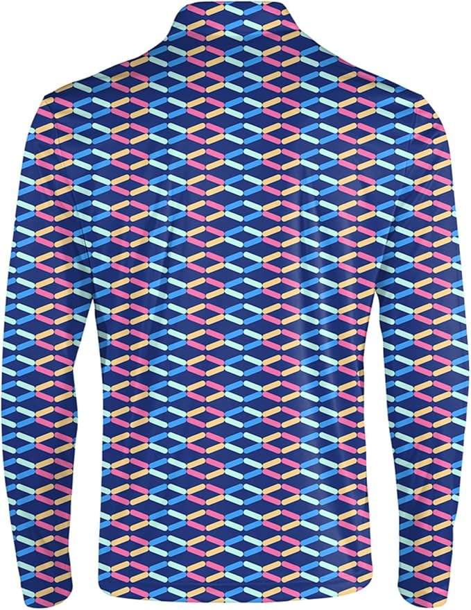 Men's Long Sleeve Golf Shirt Quick Dry 3 Button Work Fishing Outdoor Casual Collar Shirt