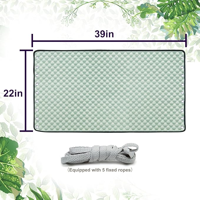 YOKYHOM Golf Cart Seat Covers, Universal Fit Golf Cart Seat Towel Blanket with Adjustable Tie Ropes & Non-Slip Bottom, Padded Design Fits Yamaha/EZGO/Club Car (39"x22", Light Green)