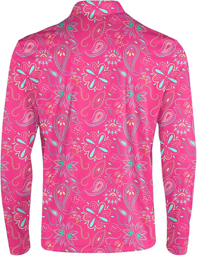 Men's Long Sleeve Golf Shirt Quick Dry 3 Button Work Fishing Outdoor Casual Collar Shirt