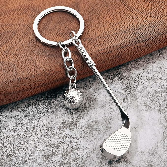 2 Pack Set Golf Keychain for Women Men Golfers,Golf Ball Pendant Charms Set Keychains Accessories Gifts For Car Key Ring,Backpacks,Hand Bag