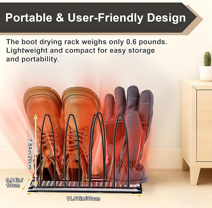 Metal Shoe Drying Rack, Shoes, Boot, and Glove Drying Rack, Dryer Racks for Shoes and Dryer Shoe Racks Inside Dryers