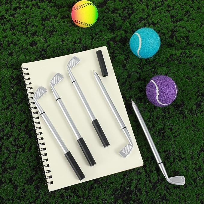 12PCS Golf Pens Golf Ballpoint Pen, Funny Golfs Club Pens Props Black Gel Ink for Students, Office, Golfs Party Favors, Desk Accessories, Tournament Gifts Bulk