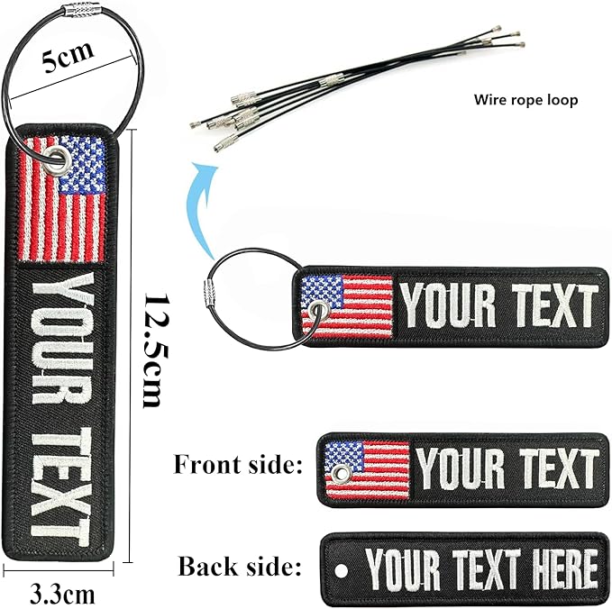Personalized Luggage Tag Double Sided Embroidered Name/Address Custom Travel Labels Item Identification for Keys Backpack Luggage Suitcases