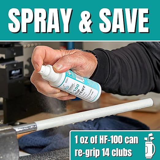 Brampton Basic Golf Grip Kit for Golf Club Regripping - 15 Premium 2"x10" Golf Grip Tape Strips, & 4 oz HF-100 Non-Toxic, Non-Flammable, Odorless Golf Club Grip Solvent