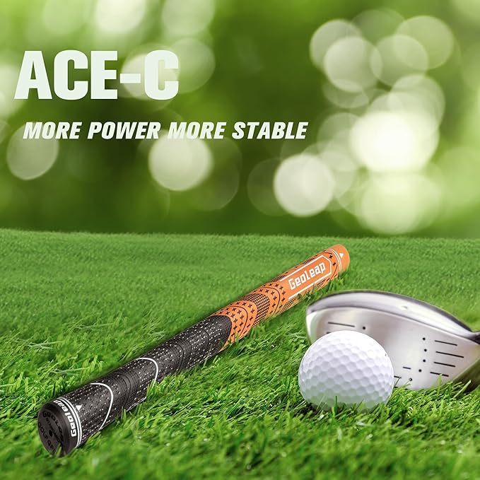 Geoleap Golf Grips Set of 13- Grips with Tapes and with All Repair Kits for Choice,Hybrid Golf Club Grips,Standard/Midsize,All Weather Contral, High Feedback & Traction.