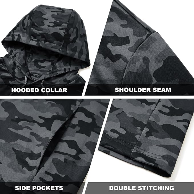 Hoodies for Men Golf Fleece Hooded Sweatshirts Dry Fit Athletic Lightweight Casual Midlayer Mens Hoodies Pullover