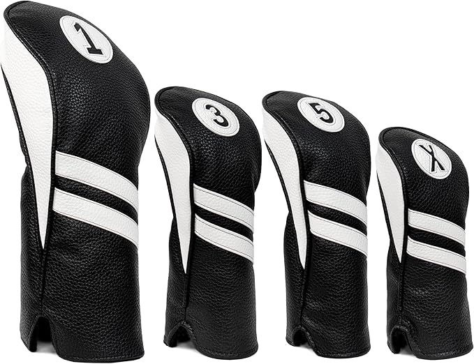 ProActive Sports Vintage Golf Club Head Covers | Classic Leather Look