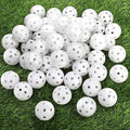 100 Pack Practice Golf Balls, Plastic Golf Training Balls 41mm Hollow Airflow Golf Balls for Driving Range, Swing Practice, Indoor Outdoor Use, White