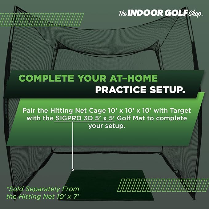 Hitting Net with Target Knotless Golf Net for Indoor and Outdoor Practice - Arrives Ready to Assemble and Use