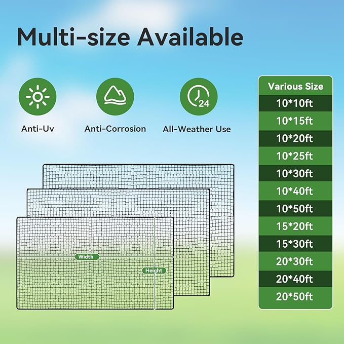 Golf Nets Practice，Sports Nets for Backyard Driving Real Golf Balls10ft to 60ft, Ball Stop Netting for Garage Swing Training, Indoor Outdoor Nylon Heavy Duty Soccer, Basketball, Pickleball Accessories