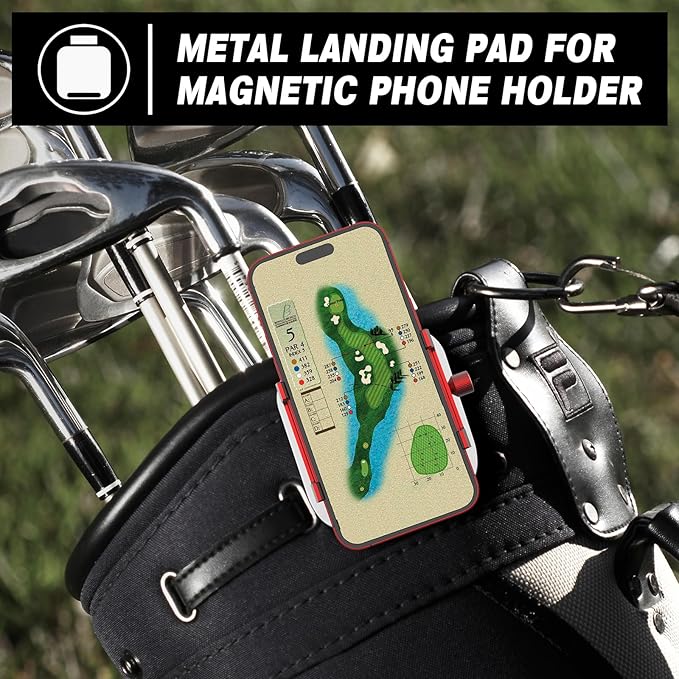 Golf Bag Metal Landing Pads for Magnetic Golf Towel,Golf Rangefinder,Golf Flask,Golf Speaker- Quick Access to Magnetic Golf Equipment and Accessories-Golf Gift -US Patent