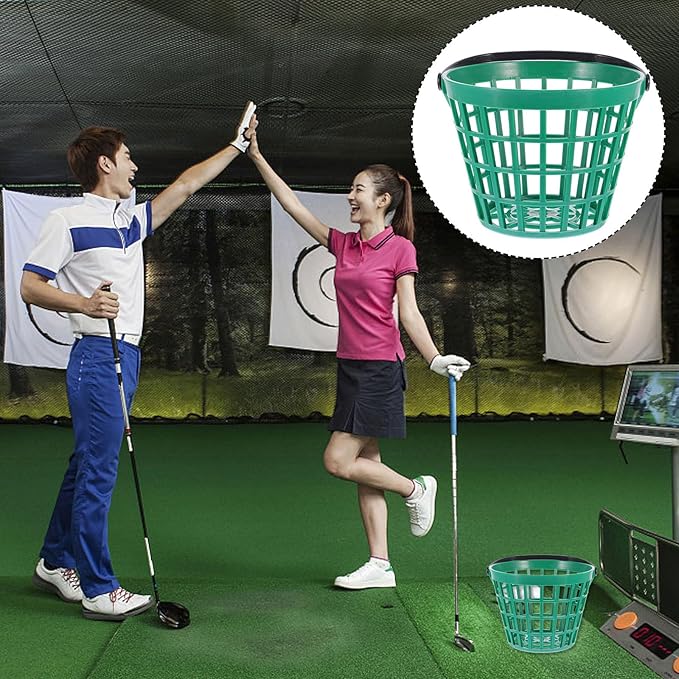 BESPORTBLE Plastic Golf Ball Basket Golf Ball Container with Handle Wire Ball Container for 25 Balls Outdoor
