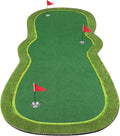 Golf Putting Green Mat, Professional Large Putting Mat with Movable Cup/Slope Pad for Indoor & Outdoor