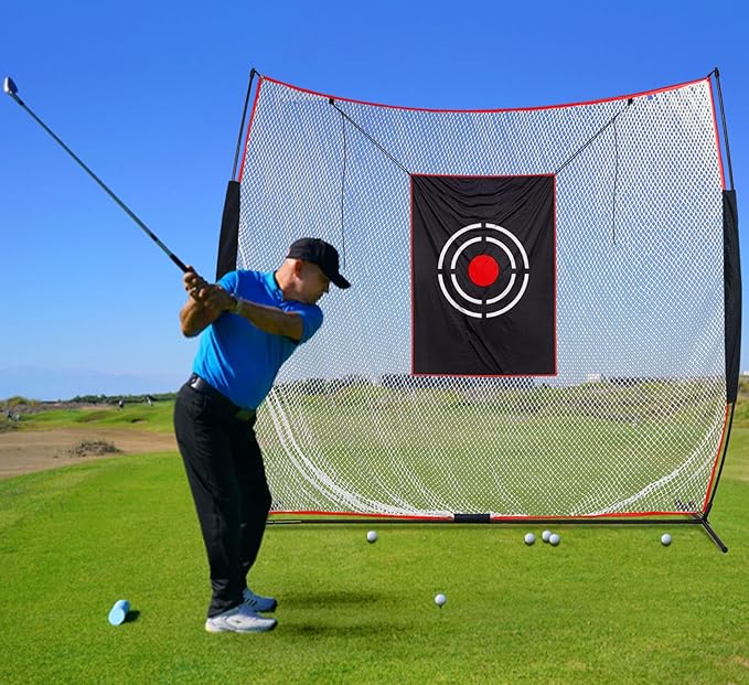 Golf Practice Net Backyard: Durable Swing Training Target – Indoor Outdoor Garage Home Use – Portable for Adults & Men Golfer Beginners
