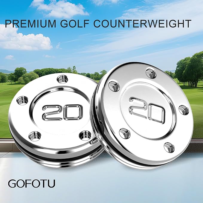 Golf 2pcs. 5g/10g/15g/20g/25g/30g/35g/40g/45g Choice Weight Golf Custom Putter Screws Weights Compatible with Titleist Scotty Cameron Golf Club Heads Putters Newport